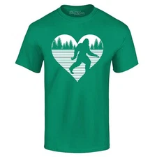 shop4ever Bigfoot Heart Love Sasquatch T-shirt Valentine  Shirts