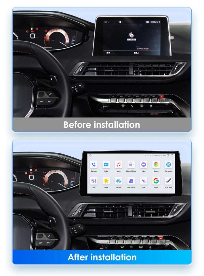 Radio estéreo coche GPS BT5.0 10.33" Android 12 para Peugeot 3008/4008/5008 2016-2022 Foto 4 de 4