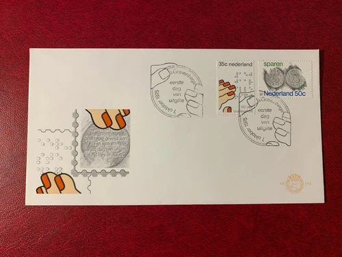 NETHERLANDS 1975 FDC 143 LOUIS BRAILLE SYSTEM FOR BLIND