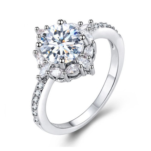 Elegant Jewelry Rings Women Wedding Ring Cubic Zirconia Size 5-11 - Bild 30 von 31