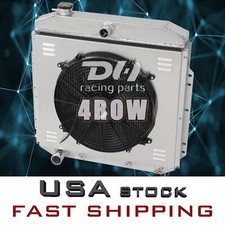 For 1953-56 Ford F100 F250 F-350 Pickup Truck L6 V8 Radiatorshroud16fan 4 Row