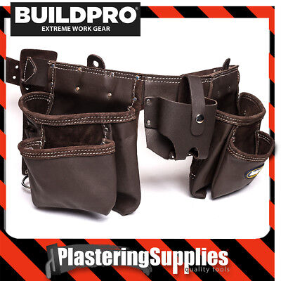 Spear & Jackson Tool Apron Nail Bag 12 Pocket Leather Builders SJ-LPTG12