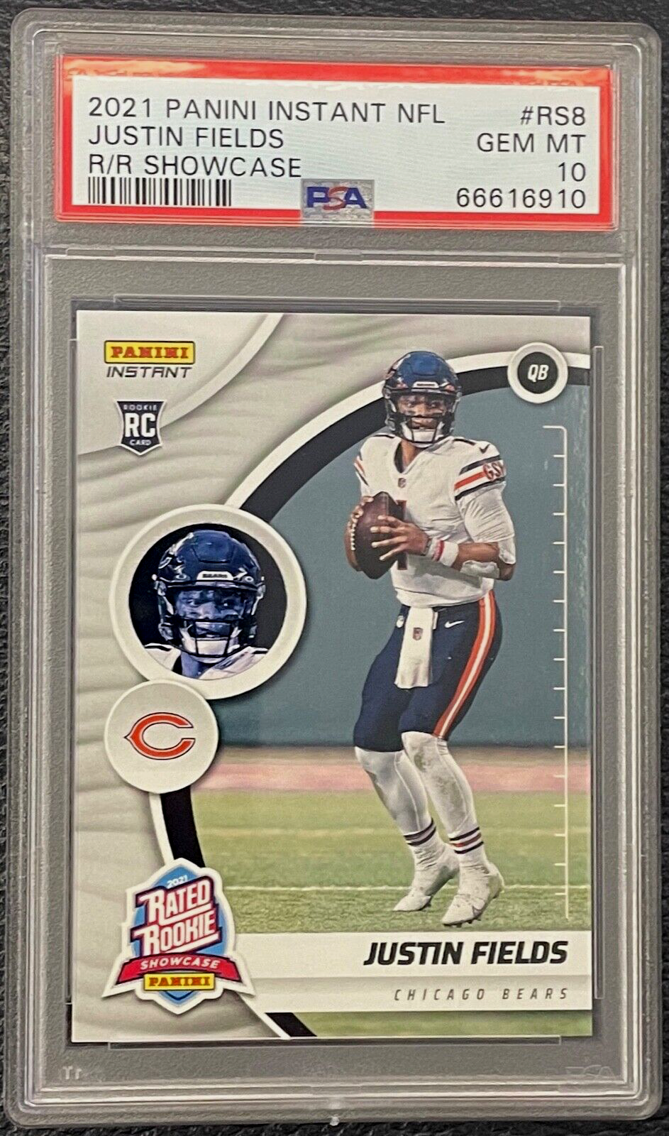JUSTIN FIELDS 2021 Panini Instant RC Rated Rookie Showcase #RS8 PSA 10 GEM MINT