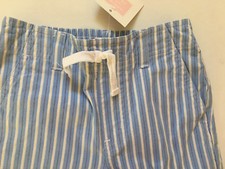 45 Janie and Jack Boys Stripe Blue White Long Adj Waist  Length Pants s 3 NEW