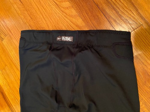 Collant da calcio Nike Dry da uomo Vapor Dri-Fit Pro nuove con etichette 833528 nero bianco XL 75$ - Foto 4 di 9