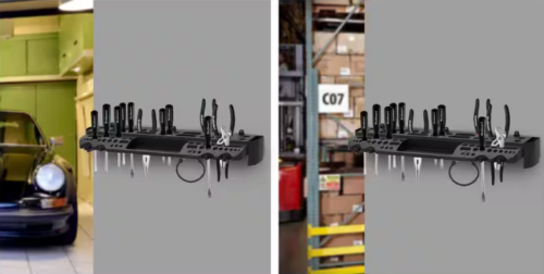Stalwart Werkzeug Aufbewahrung Regal Wandmontage Organizer Rack - 61 Fächer, 4 Haken - Bild 3 von 7