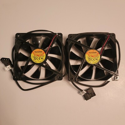 Thermaltake TT-1225 PC Computer Case Cooling Fan Bundle of 2