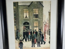 VINTAGE LS LOWRY THE ARREST POLICE STREET PRINT FRAMED AND GLAZED
