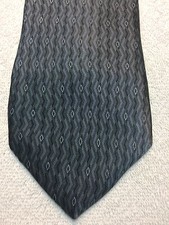 GIANFRANCO RUFFINI MENS TIE 3.75 X 59 BLACK AND SHADES OF GRAY