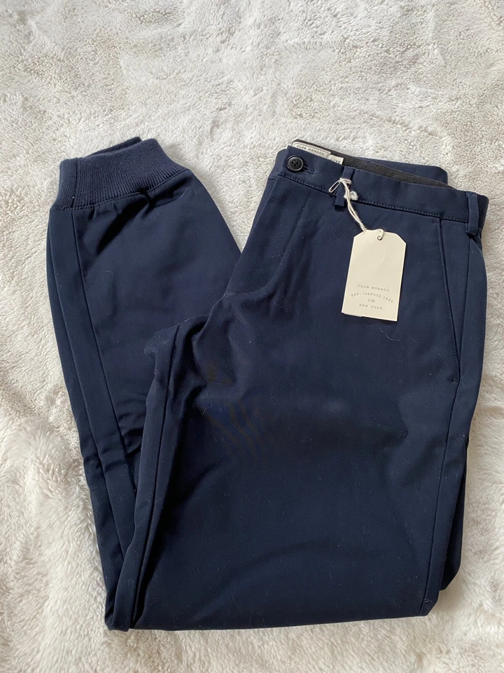 Новый с Ярлыками CLUB MONACO темно-бегун флис с подкладкой брюки 29 32 Seth брюки $189 распродано - Изображение 2 из 4