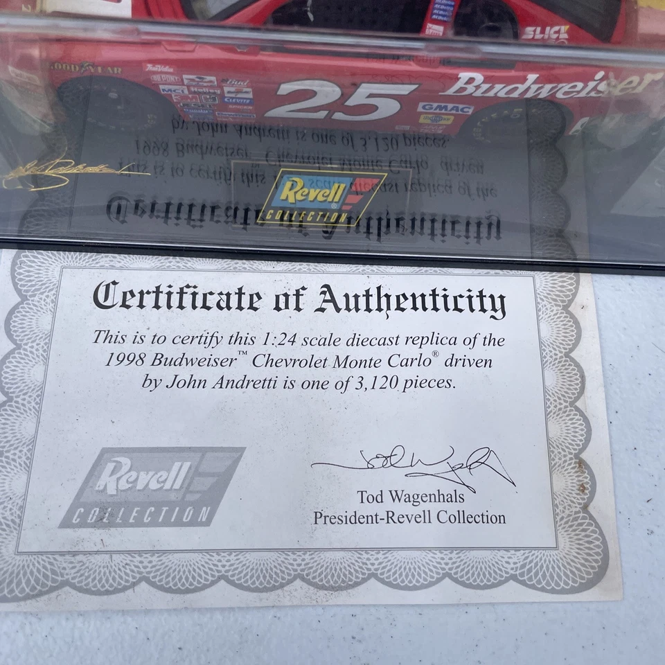 Chevrolet Monte Carlo John Andretti 25 1/24 Budweiser 1998 de colección Revel Foto 2 de 4