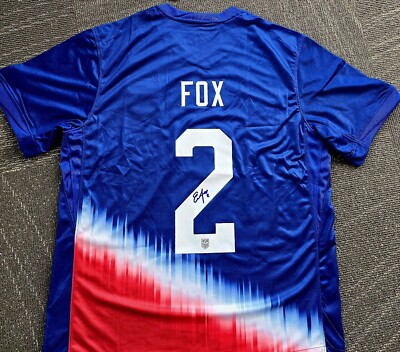 Emily Fox 2024 Olympic Gold Medalist Soccer Signed USA Jersey Size