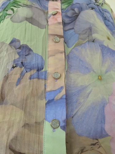 Trelise Cooper BOP FRILL YOU DROP Top Floral Button Up Blouse Ruffles Small - Picture 5 of 15