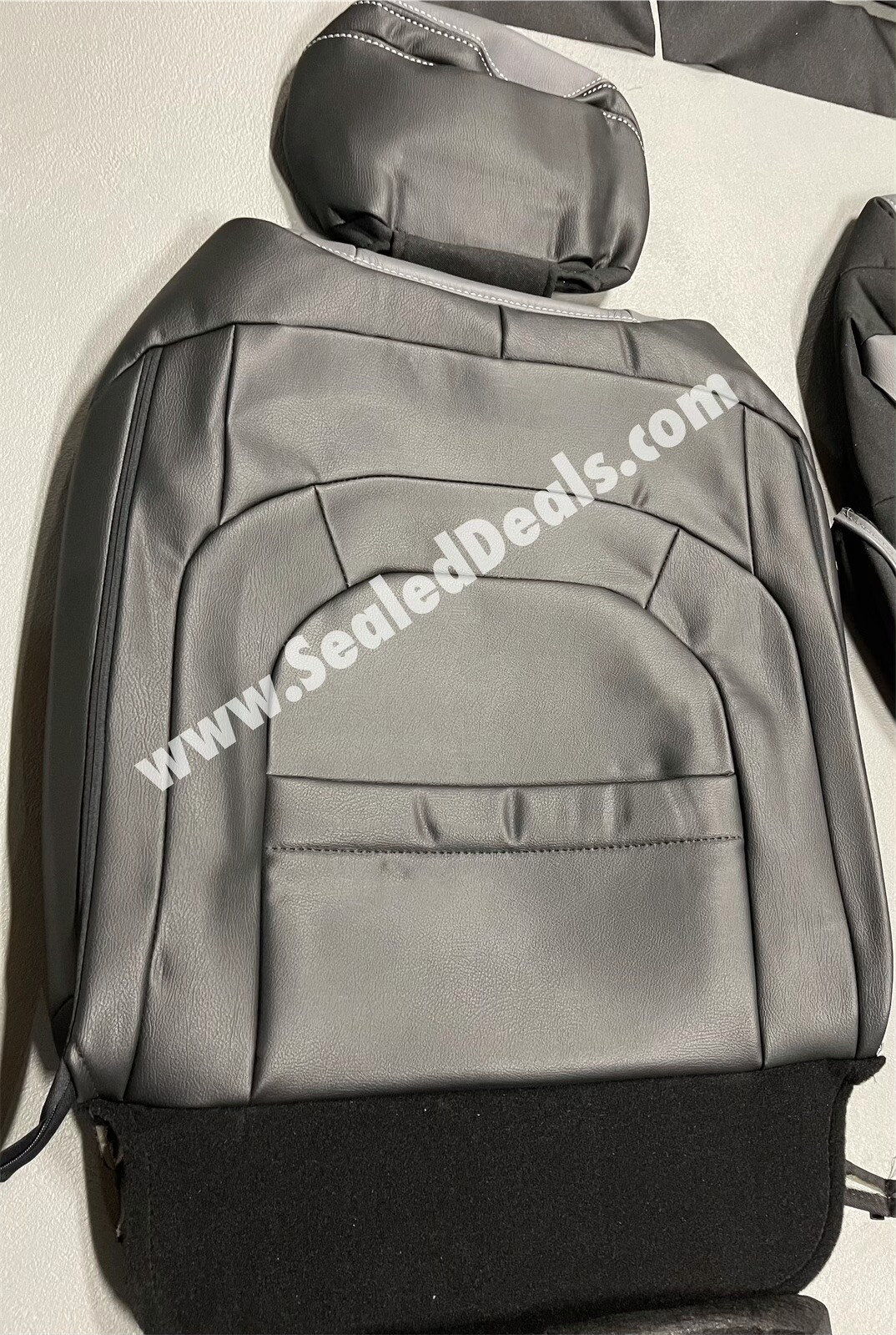 Katzkin Black & Gray Leather Seat Covers for 201922 Ram Crew Cab 1500