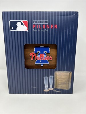 Phillies MLB Beer Serving Gift Set - Open - Has Some Wear