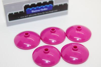 Lego (c) 5x Radar Schüssel - 3x3 - magenta - 43898 - dish 3x3 inverted