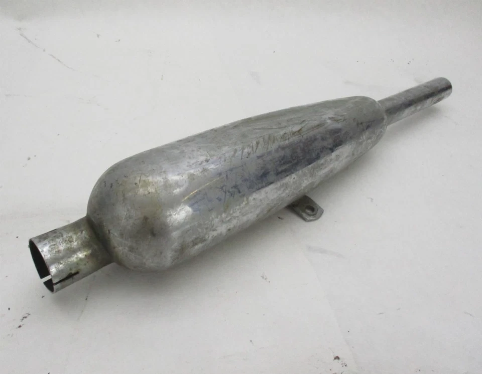 Vintage Triumph BSA British Motorcycle Chrome Burgess Exhaust Muffler - Image 2 of 4