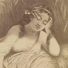 FEMALE FIGURE REPRESENTING SUMMER. CDV OF ARTWORK.