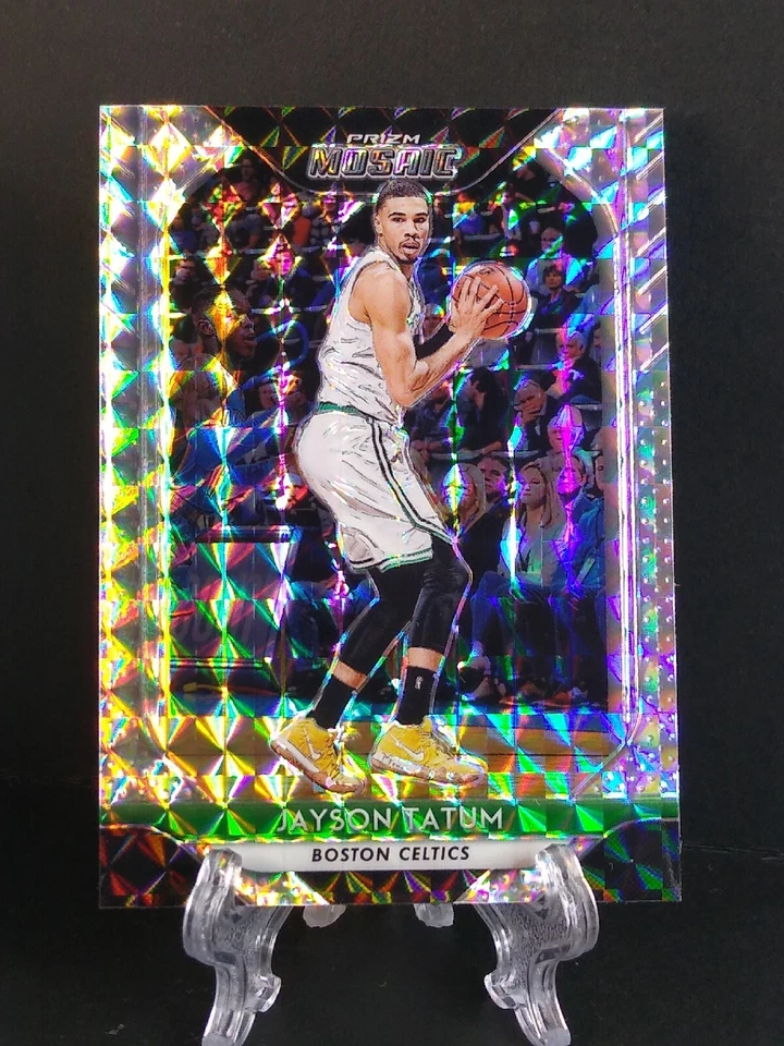 2018-19 Panini Prizm Basketball #39 Jayson Tatum Mosaic Prizm 2nd Yr. Celtics  - Image 4 of 4
