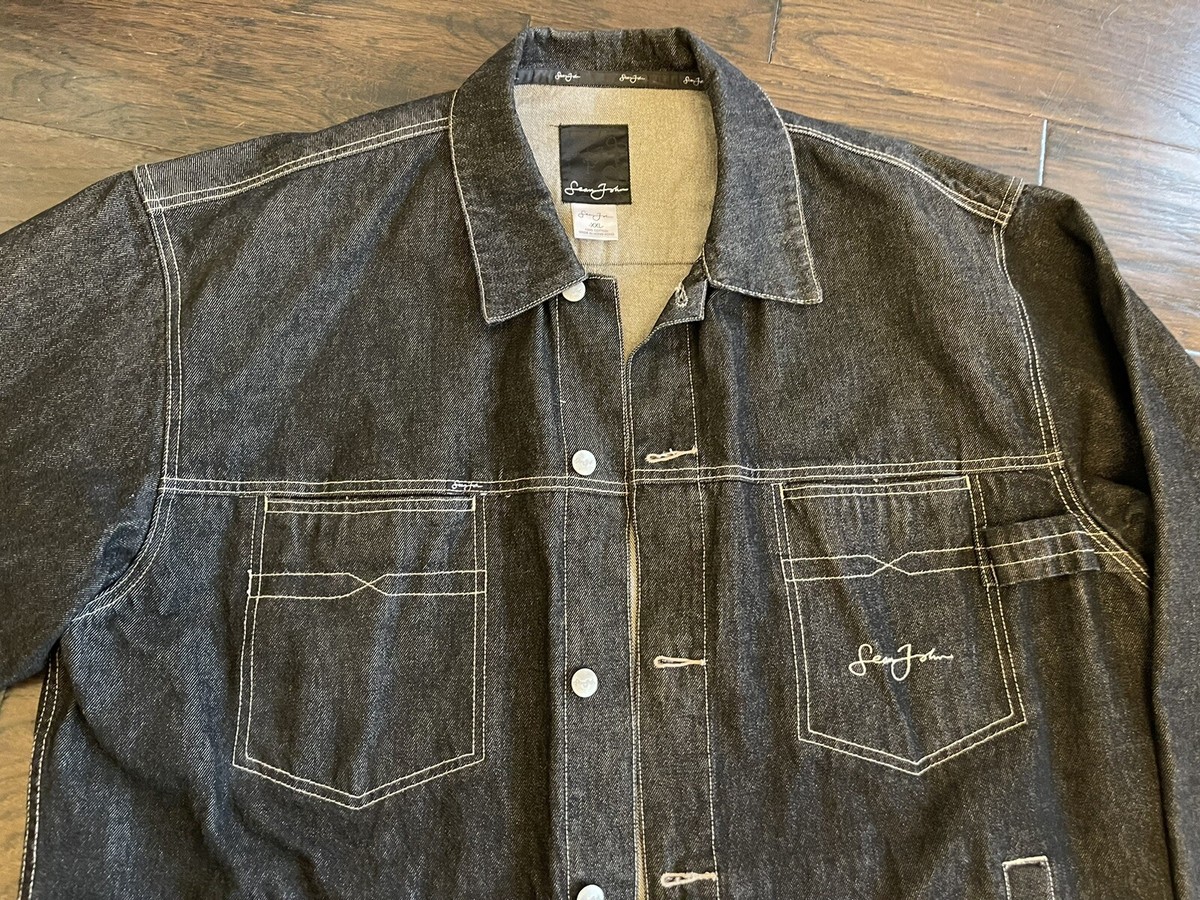 Vintage 90s Sean John Denim Jean Jacket Size XXL 2XL Heavy Vintage 90s Sean John Denim Jean Jacket Size XXL 2XL Heavy