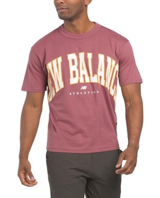New Balance Men's Sport Essentials Logo T-Shirt  Maroon Size Small New
