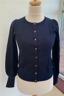 Boden Alice Strickjacke durchgehend geraffte Ärmel K0228 marine XS*PERFEKT*Letzte*