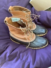 L.L.Bean Mens Duck Boots Brown/Black Leather ...