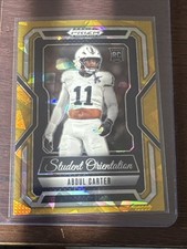 2025 Panini draft Picks Student Orientation Abdul Carter #10 Gold Ice Prizm (RC)
