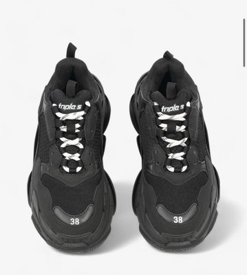 Balenciaga Triple S Black/Clear Sole Size 38 (US 5) UK
