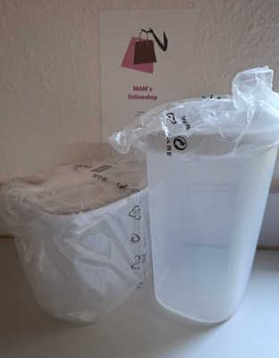 Tupperware One Touch Set 2 Tlg. 1,25 Ltr.  / 1,1 Ltr. Vorratsdose Deckel grau