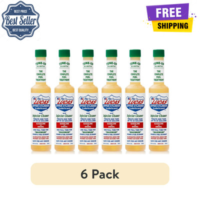 6pack Lucas Oil 10020 Fuel Treatment, 5.25 oz, Upper Cylinder Lubricant, Cleaner