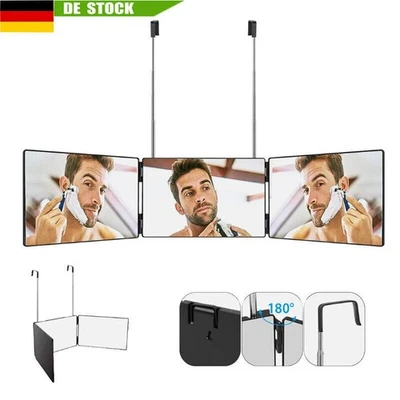 MARKENLOS 360-Grad-Spiegel 3 Wege Spiegel Faltbarer Kosmetikspiegel mit Halterungen DE