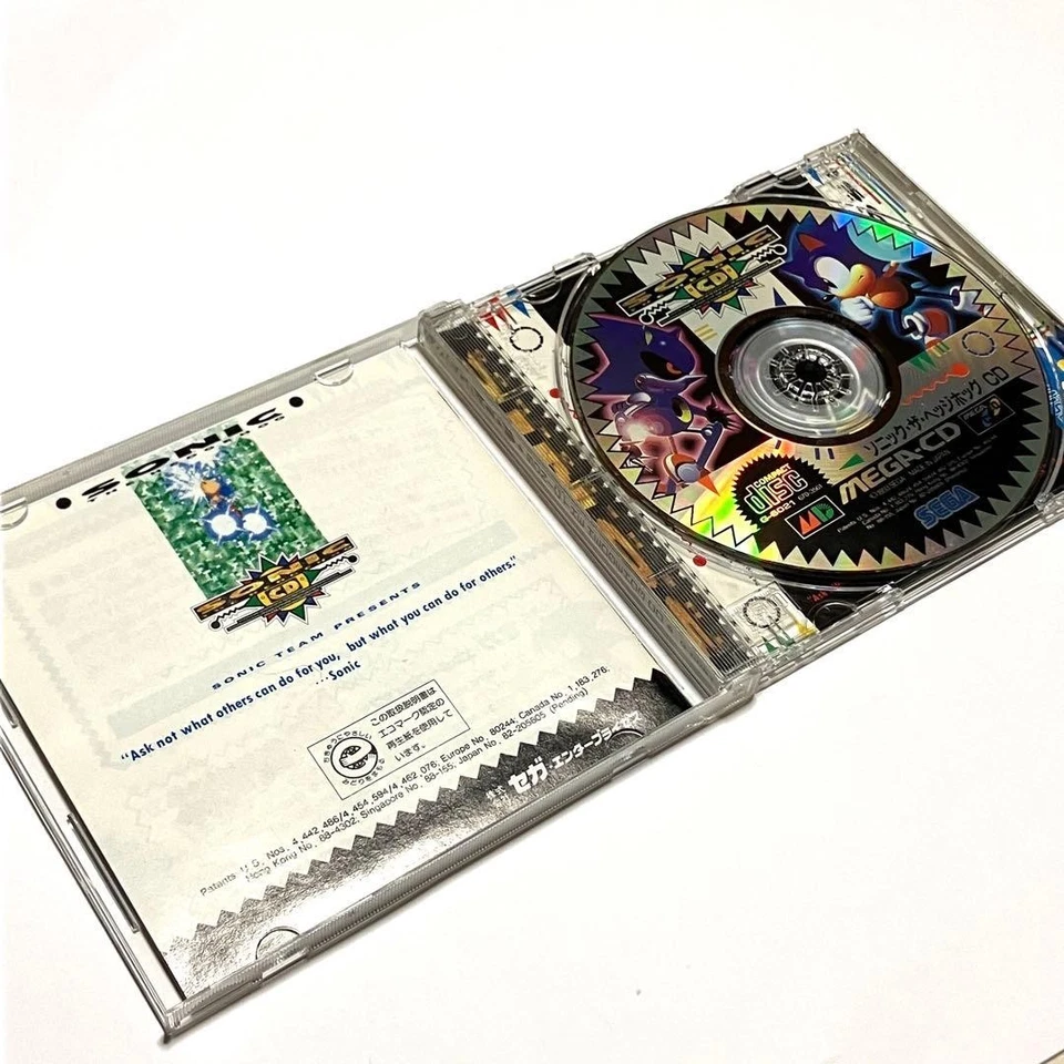 Sonic the Hedgehog CD Sega Mega CD 1993 Japan Import Rare Authentic Game Tested - Image 3 of 4