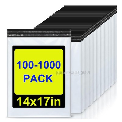 100-1000 Poly Mailers Shipping Bags Plastic Mailing Packaging Envelopes 14''x17''