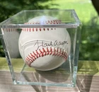 Hank Aaron Autographed Baseball HOF NO COA