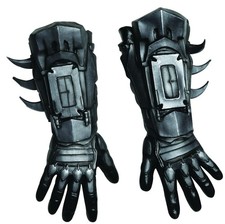 Rubies DC Arkham City: Batman Gloves for Adults, Men's No Size One Size, Black