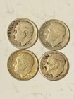 (4) 1946 1956 1961 196? D 90% Silver Roosevelt Dimes Rare Lot