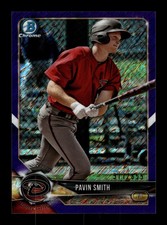 2018 Bowman Chrome Prospects Purple Shimmer Refractor /655 Pavin Smith #BCP214