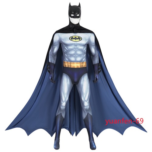 Batman: The Animated Series 1992 Ver. Cloak Jumpsuit Costume Halloween Cosplay - Picture 5 of 13