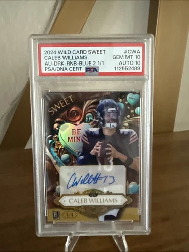Caleb Williams 1/1 PSA 10 Auto 10 Wild Card Sweet RC