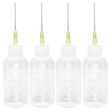4 Pcs Plastic Fine Tip Applicator Bottles For Glue And Oil Paint Dispensing