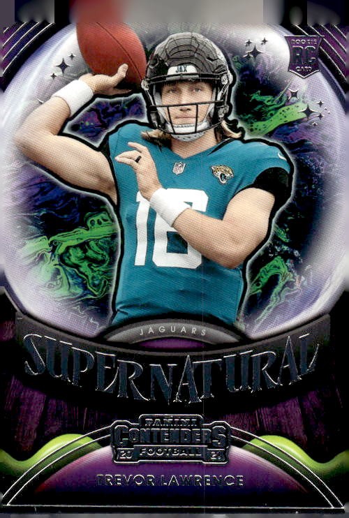 2021 Panini Contenders #SN-TLR Trevor Lawrence Supernatural Ruby