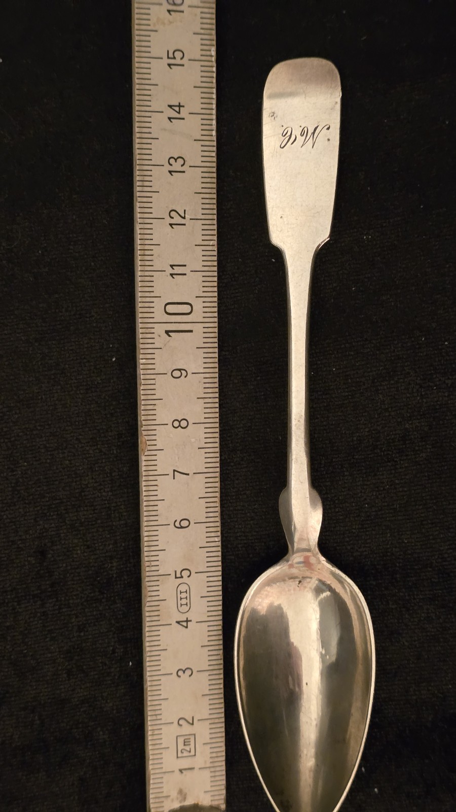 1 Teelöffel Silber 750 Biedermeier, Spaten.