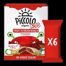 Piccolo Organic Fruit & Grain Bar - Strawberry 6x22g - 2 Pack