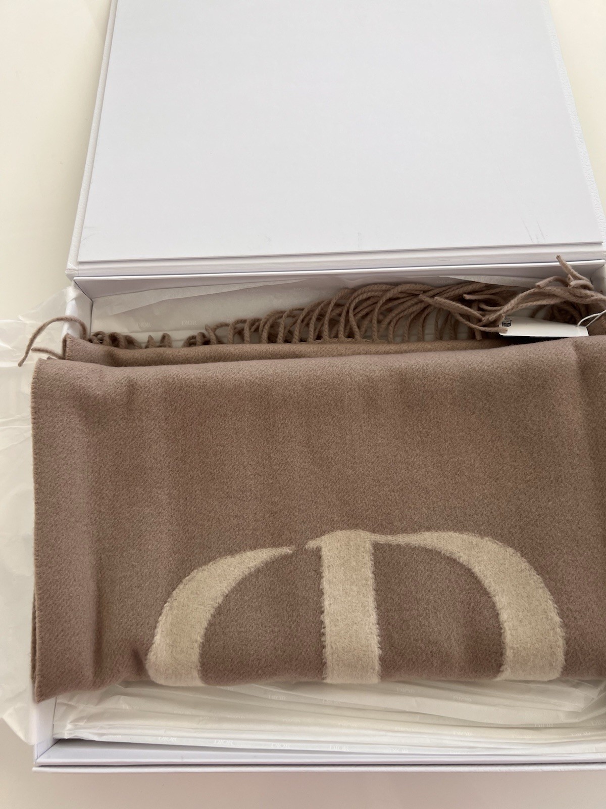Dior Signature Cashmere & Wool Scarf – New in Box NWT image 3