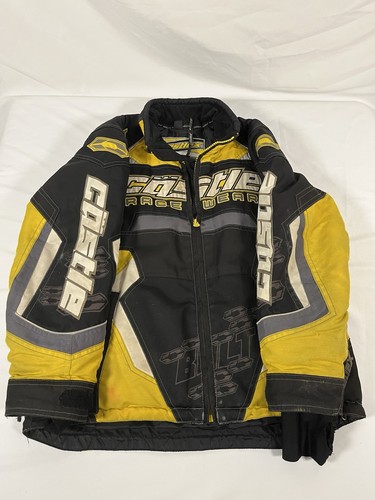 Castle X Bolt Racewear Youth Large Snowmobile Jacket Black Yellow Winter Riding