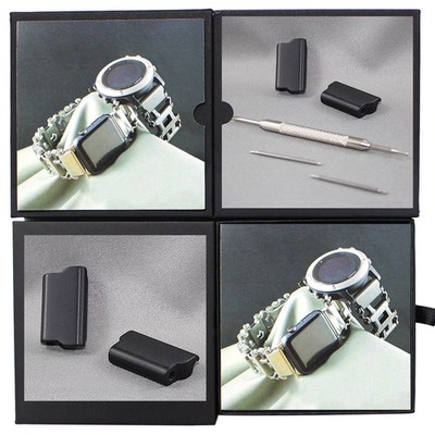 Link- watch adapter compatible with LEATHERMAN TREAD LT - Black (Lug size 26m...