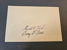 Gerald Ford &Former First Lady Betty Ford Autographed SIGNED 3x5 INDEX CARD