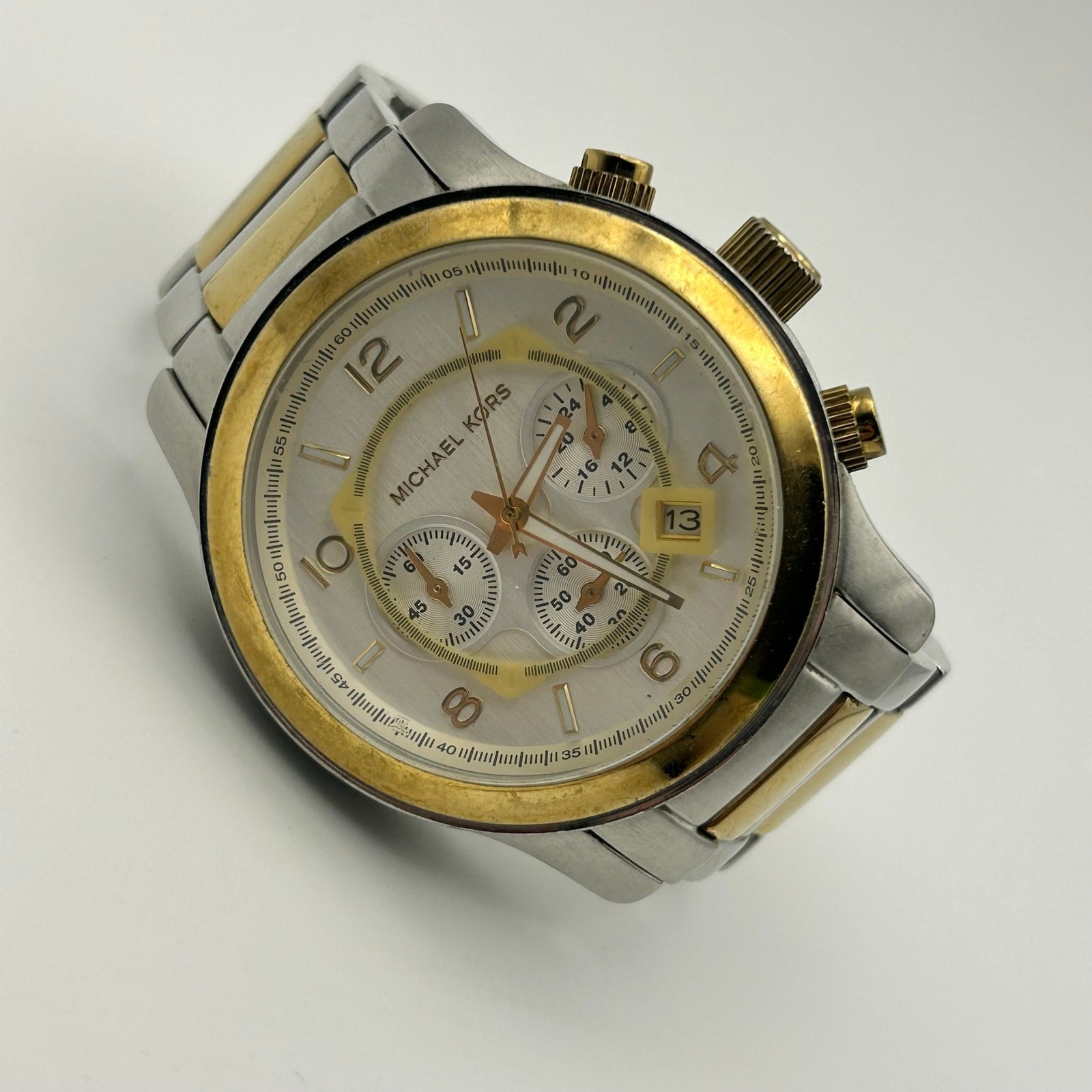Michael Kors MK-8283 Runway Two-tone Stainless Steel Chronograph Watch, Working image 4