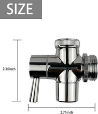 All Brass Faucet Diverter Valve with Aerator, Sink to Garden Hose Diverter Adapt